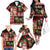 Hawaiian Christmas Family Matching Off The Shoulder Long Sleeve Dress and Hawaiian Shirt - Mele Kalikimaka Island Holiday Vibes - Black Red