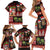 Hawaiian Christmas Family Matching Short Sleeve Bodycon Dress and Hawaiian Shirt - Mele Kalikimaka Island Holiday Vibes - Black Red