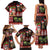 Hawaiian Christmas Family Matching Tank Maxi Dress and Hawaiian Shirt - Mele Kalikimaka Island Holiday Vibes - Black Red