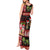 Hawaiian Christmas Tank Maxi Dress - Mele Kalikimaka Island Holiday Vibes - Black Red