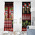 Hawaiian Christmas Window Curtain - Mele Kalikimaka Island Holiday Vibes - Black Red