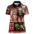 Hawaiian Christmas Women Polo Shirt - Mele Kalikimaka Island Holiday Vibes - Black Red