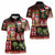 Hawaiian Christmas Women Polo Shirt - Mele Kalikimaka Island Holiday Vibes - Black Red