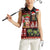 Hawaiian Christmas Women Sleeveless Polo Shirt - Mele Kalikimaka Island Holiday Vibes - Black Red