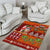 Hawaiian Christmas Area Rug - Mele Kalikimaka Island Holiday Vibes - Red Orange