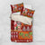 Hawaiian Christmas Bedding Set - Mele Kalikimaka Island Holiday Vibes - Red Orange