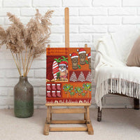 Hawaiian Christmas Canvas Wall Art - Mele Kalikimaka Island Holiday Vibes - Red Orange LT03 - Polynesian Pride