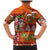 Hawaiian Christmas Family Matching Mermaid Dress and Hawaiian Shirt - Mele Kalikimaka Island Holiday Vibes - Red Orange