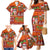 Hawaiian Christmas Family Matching Mermaid Dress and Hawaiian Shirt - Mele Kalikimaka Island Holiday Vibes - Red Orange