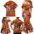 Hawaiian Christmas Family Matching Mermaid Dress and Hawaiian Shirt - Mele Kalikimaka Island Holiday Vibes - Red Orange