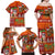 Hawaiian Christmas Family Matching Off Shoulder Maxi Dress and Hawaiian Shirt - Mele Kalikimaka Island Holiday Vibes - Red Orange