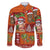 Hawaiian Christmas Family Matching Puletasi and Hawaiian Shirt - Mele Kalikimaka Island Holiday Vibes - Red Orange