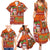 Hawaiian Christmas Family Matching Summer Maxi Dress and Hawaiian Shirt - Mele Kalikimaka Island Holiday Vibes - Red Orange