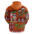 Hawaiian Christmas Hoodie - Mele Kalikimaka Island Holiday Vibes - Red Orange