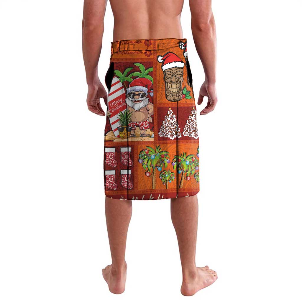 Hawaiian Christmas Lavalava - Mele Kalikimaka Island Holiday Vibes - Red Orange LT03 - Polynesian Pride