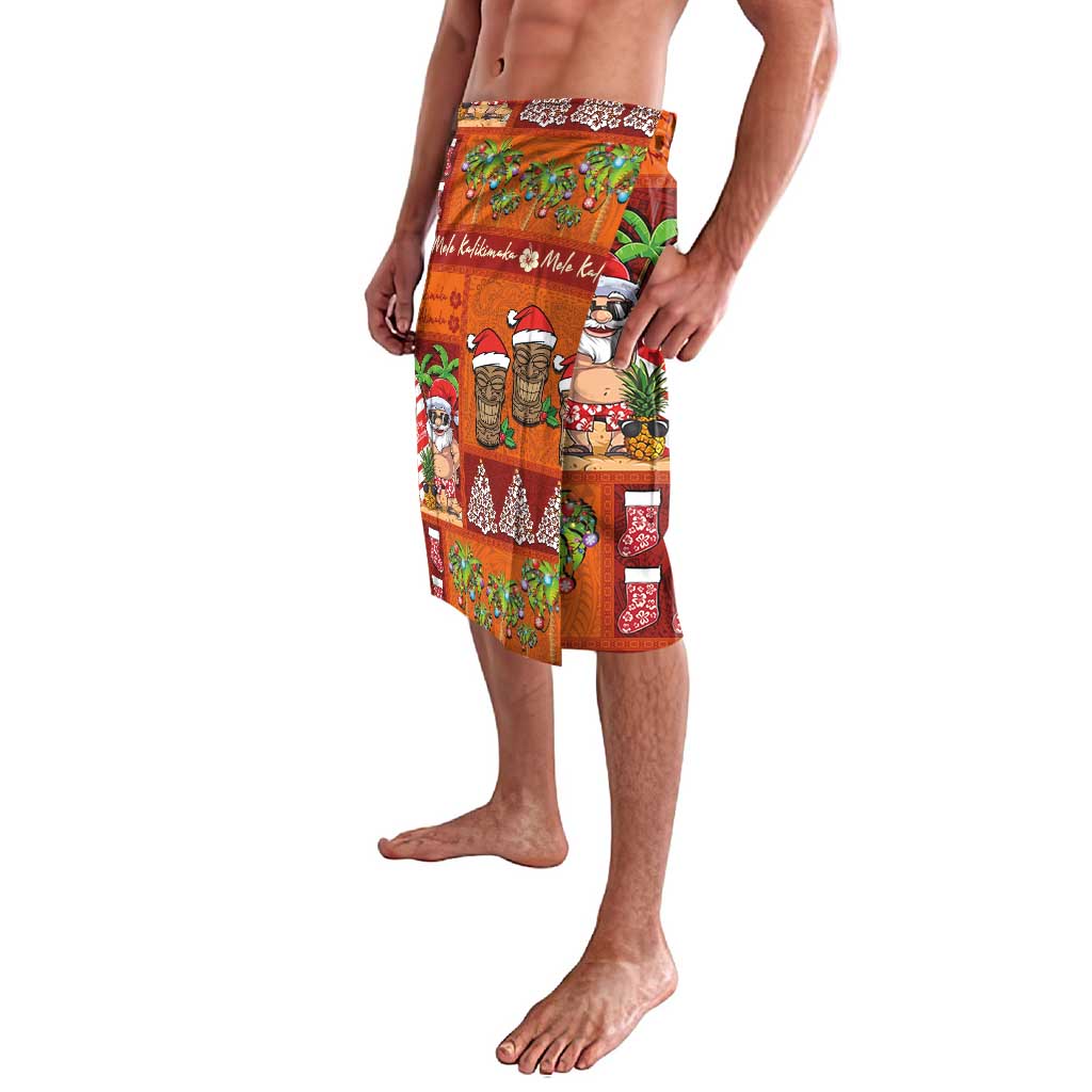 Hawaiian Christmas Lavalava - Mele Kalikimaka Island Holiday Vibes - Red Orange LT03 - Polynesian Pride