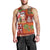 Hawaiian Christmas Men Tank Top - Mele Kalikimaka Island Holiday Vibes - Red Orange