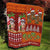 Hawaiian Christmas Quilt - Mele Kalikimaka Island Holiday Vibes - Red Orange