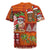 Hawaiian Christmas Rugby Jersey - Mele Kalikimaka Island Holiday Vibes - Red Orange