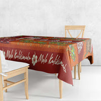 Hawaiian Christmas Tablecloth - Mele Kalikimaka Island Holiday Vibes - Red Orange LT03 - Polynesian Pride