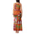 Hawaiian Christmas Tank Maxi Dress - Mele Kalikimaka Island Holiday Vibes - Red Orange