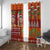 Hawaiian Christmas Window Curtain - Mele Kalikimaka Island Holiday Vibes - Red Orange