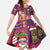 Hawaiian Christmas Family Matching Mermaid Dress and Hawaiian Shirt - Mele Kalikimaka Island Holiday Vibes - Pink Purple