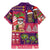 Hawaiian Christmas Family Matching Mermaid Dress and Hawaiian Shirt - Mele Kalikimaka Island Holiday Vibes - Pink Purple