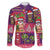 Hawaiian Christmas Family Matching Mermaid Dress and Hawaiian Shirt - Mele Kalikimaka Island Holiday Vibes - Pink Purple