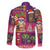 Hawaiian Christmas Family Matching Mermaid Dress and Hawaiian Shirt - Mele Kalikimaka Island Holiday Vibes - Pink Purple