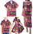 Hawaiian Christmas Family Matching Puletasi and Hawaiian Shirt - Mele Kalikimaka Island Holiday Vibes - Pink Purple