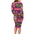 Hawaiian Christmas Long Sleeve Bodycon Dress - Mele Kalikimaka Island Holiday Vibes - Pink Purple