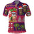 Hawaiian Christmas Polo Shirt - Mele Kalikimaka Island Holiday Vibes - Pink Purple