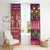 Hawaiian Christmas Window Curtain - Mele Kalikimaka Island Holiday Vibes - Pink Purple