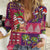 Hawaiian Christmas Women Casual Shirt - Mele Kalikimaka Island Holiday Vibes - Pink Purple