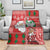 Australian Christmas Blanket - Santa Koala Kangaroo and Holiday Cheer