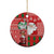 Australian Christmas Ceramic Ornament - Santa Koala Kangaroo and Holiday Cheer