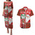 Australian Christmas Couples Matching Puletasi and Hawaiian Shirt - Santa Koala Kangaroo and Holiday Cheer