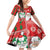 Australian Christmas Family Matching Off Shoulder Short Dress and Hawaiian Shirt - Santa Koala Kangaroo and Holiday Cheer