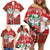 Australian Christmas Family Matching Off Shoulder Short Dress and Hawaiian Shirt - Santa Koala Kangaroo and Holiday Cheer