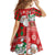 Australian Christmas Kid Short Sleeve Dress - Santa Koala Kangaroo and Holiday Cheer