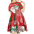 Australian Christmas Kid Short Sleeve Dress - Santa Koala Kangaroo and Holiday Cheer