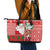 Australian Christmas Leather Tote Bag - Santa Koala Kangaroo and Holiday Cheer