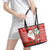 Australian Christmas Leather Tote Bag - Santa Koala Kangaroo and Holiday Cheer