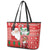 Australian Christmas Leather Tote Bag - Santa Koala Kangaroo and Holiday Cheer