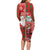 Australian Christmas Long Sleeve Bodycon Dress - Santa Koala Kangaroo and Holiday Cheer