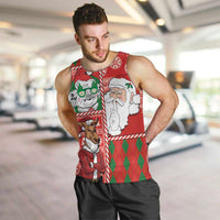 Australian Christmas Men Tank Top - Santa Koala Kangaroo and Holiday Cheer LT03 Red - Polynesian Pride