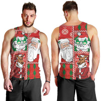 Australian Christmas Men Tank Top - Santa Koala Kangaroo and Holiday Cheer LT03 - Polynesian Pride