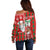 Australian Christmas Off Shoulder Sweater - Santa Koala Kangaroo and Holiday Cheer