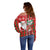 Australian Christmas Off Shoulder Sweater - Santa Koala Kangaroo and Holiday Cheer